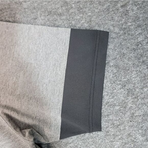 FootJoy Golf Polo Shirt Size L Heather Gray Black Pique Performance - Picture 5 of 12